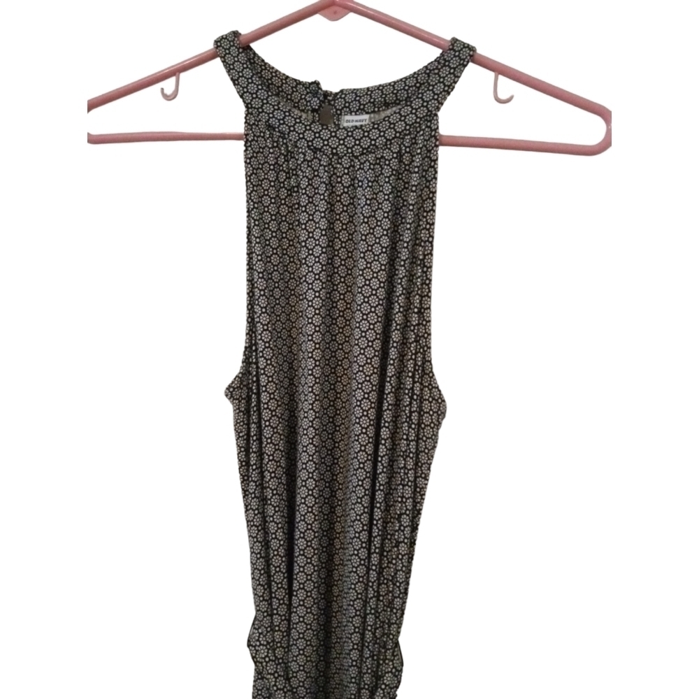 Halter Neck Maxi Dress Old Navy Geo Flower Print Beachy, Coastal, Flowy CasualXS - Picture 2 of 14